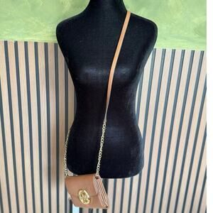 Michael Kors Hudson Large Phone Crossbody Bag Acorn Brown